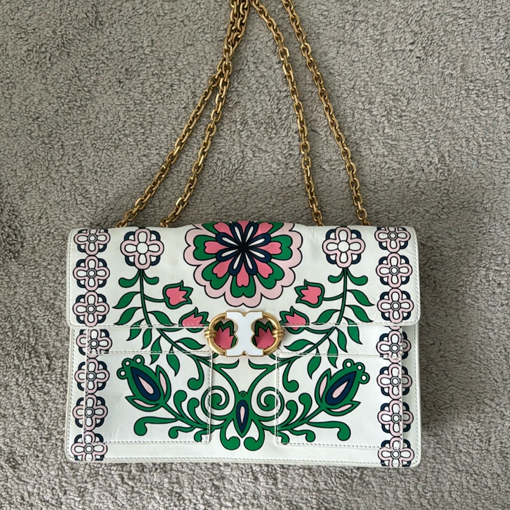 Tory Burch Chain White Purse
